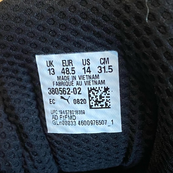 PUMA Men’s size 14 RS-Fast Trainers Sneakers - Yellow/Gray/Black LIKE NEW - Picture 8 of 8